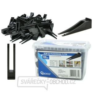 GEKO Klínky pro vyrovnávací systém na obklady a dlažbu - 100ks GEKO Klínky pro vyrovnávací systém na obklady a dlažbu - 100ks gallery main image