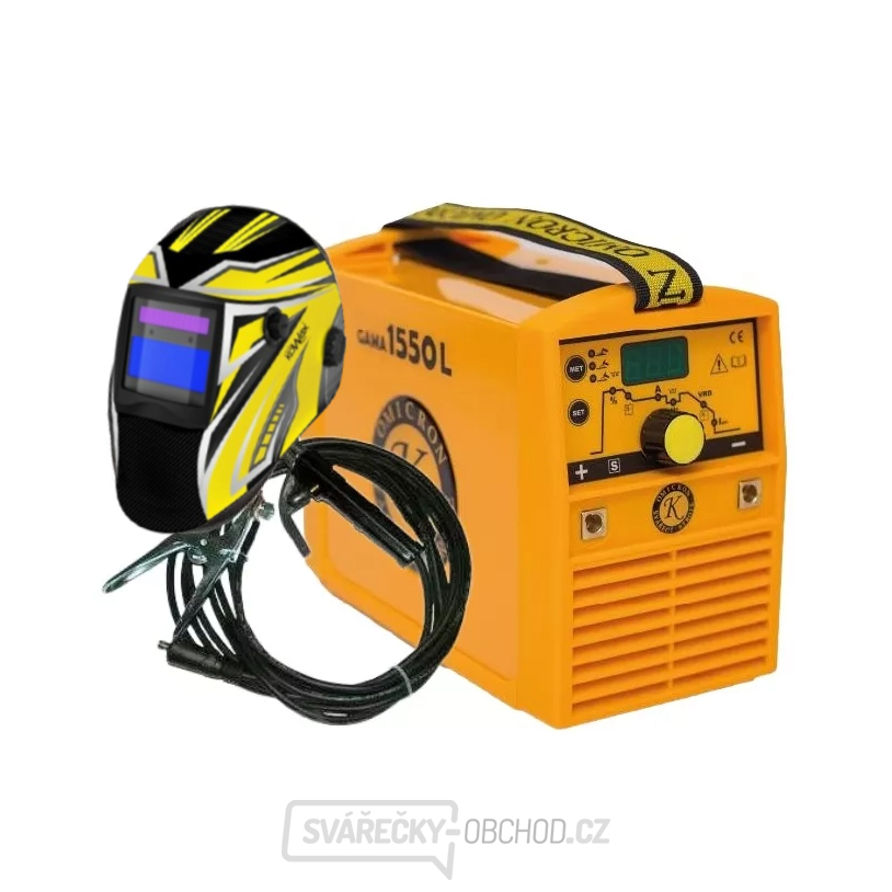 Svářecí Invertor GAMA 1950L + Svařovací Kabely + Kukla
