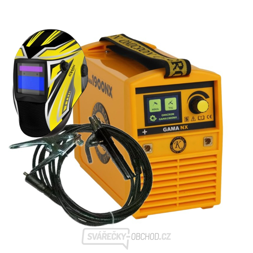Svařovací Invertor MMA,TIG GAMA 1900NX + Svařovací Kabely + Kukla