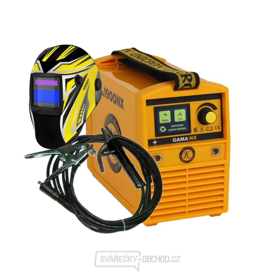 GAMA 1500NX + Svařovací kabely + Kukla