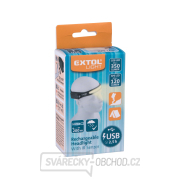 čelovka 350lm, USB nabíjení, s IR čidlem, COB, XPE LED náhled