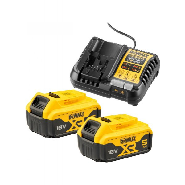 Dewalt nabíječka + 2x akumulátor 18v 5,0AH XR Li-Ion