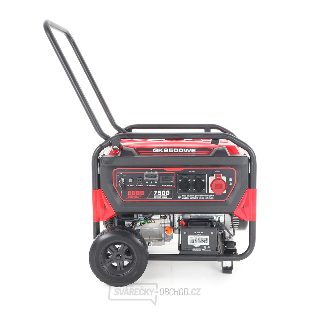 Elektrocentrála VeGA GK8500WEP s rámem + kola + elektrické startování