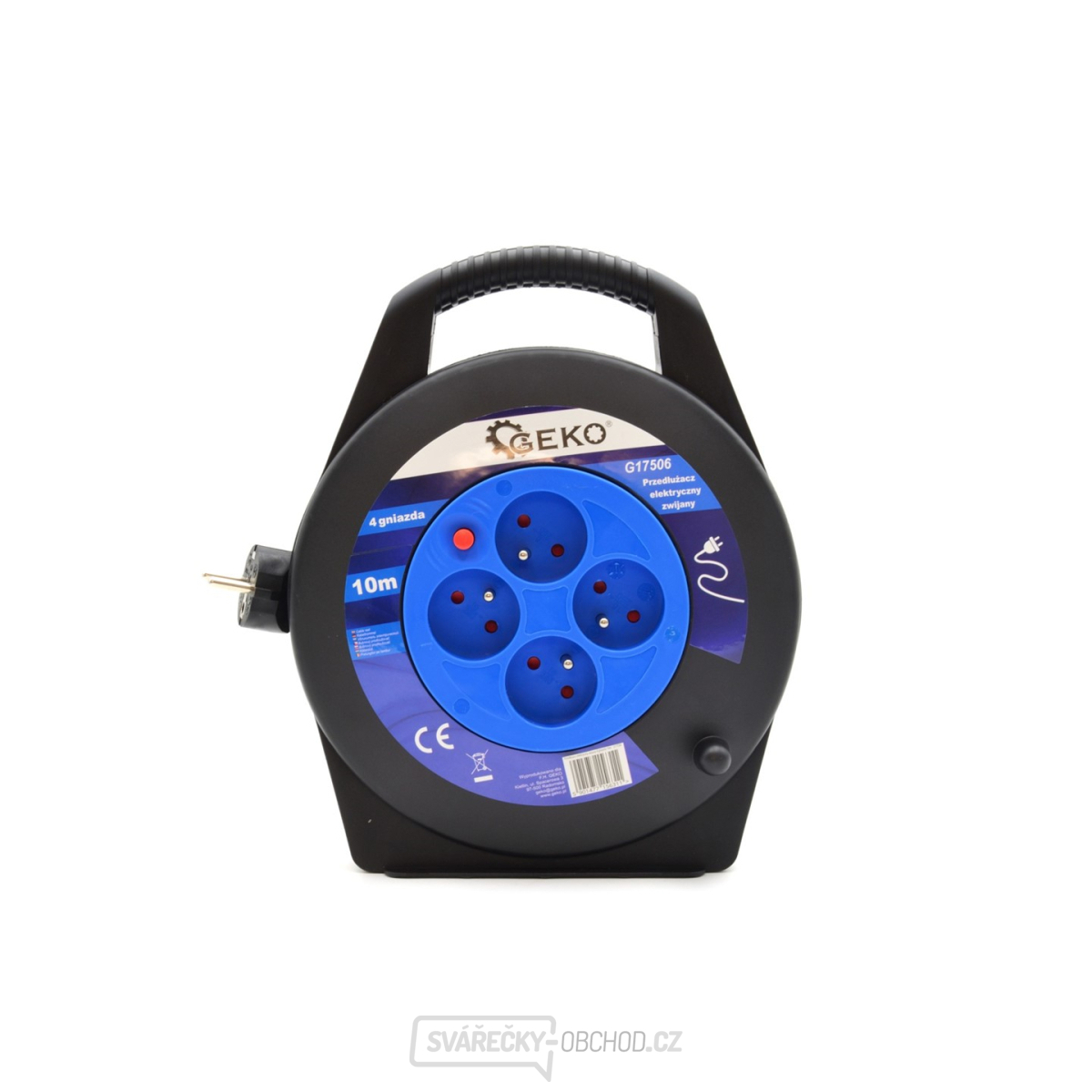 GEKO Kabel prodlužovací, 4 zásuvky, 10m gallery main image