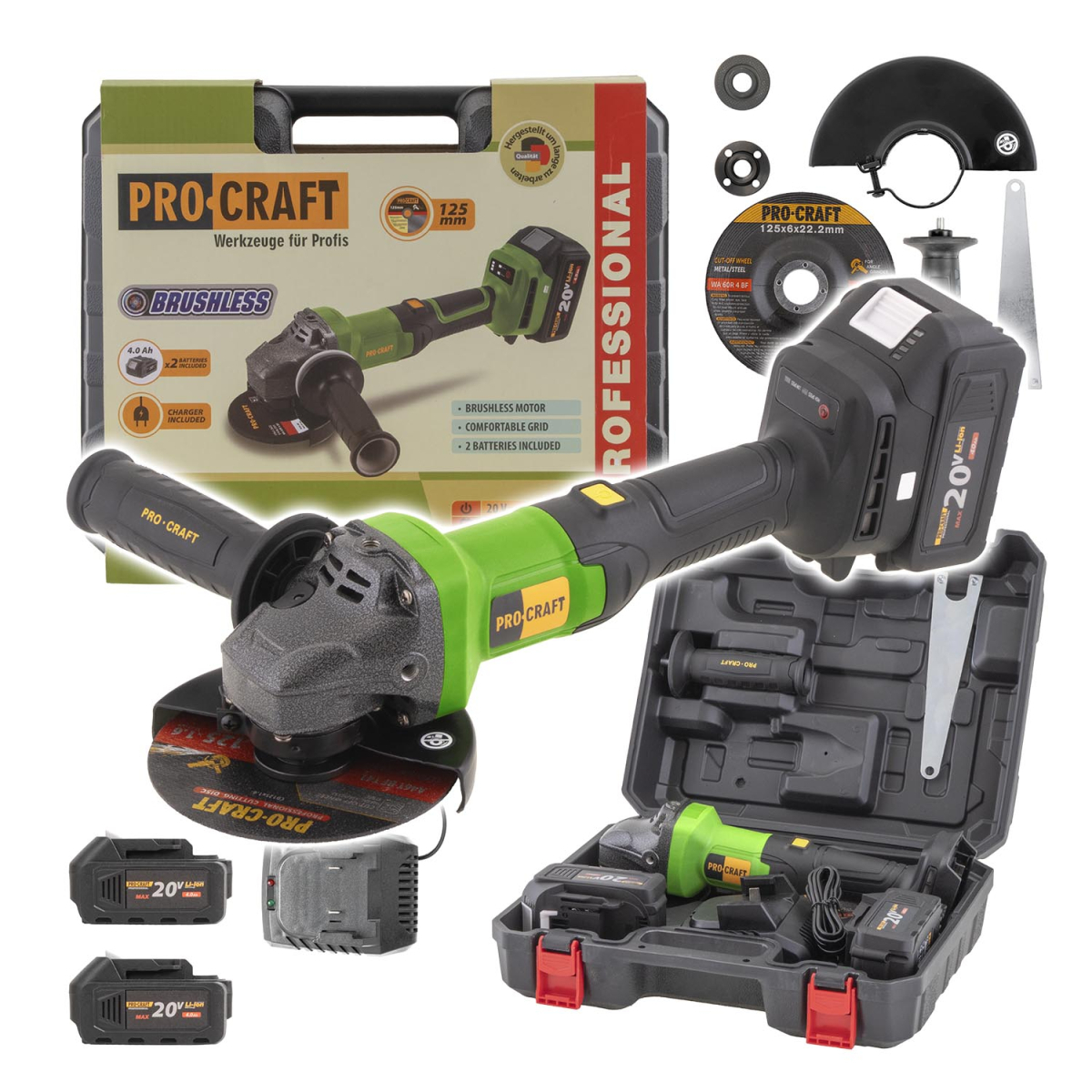 Aku úhlová bruska Procraft PGA20 | PGA20 PGA20