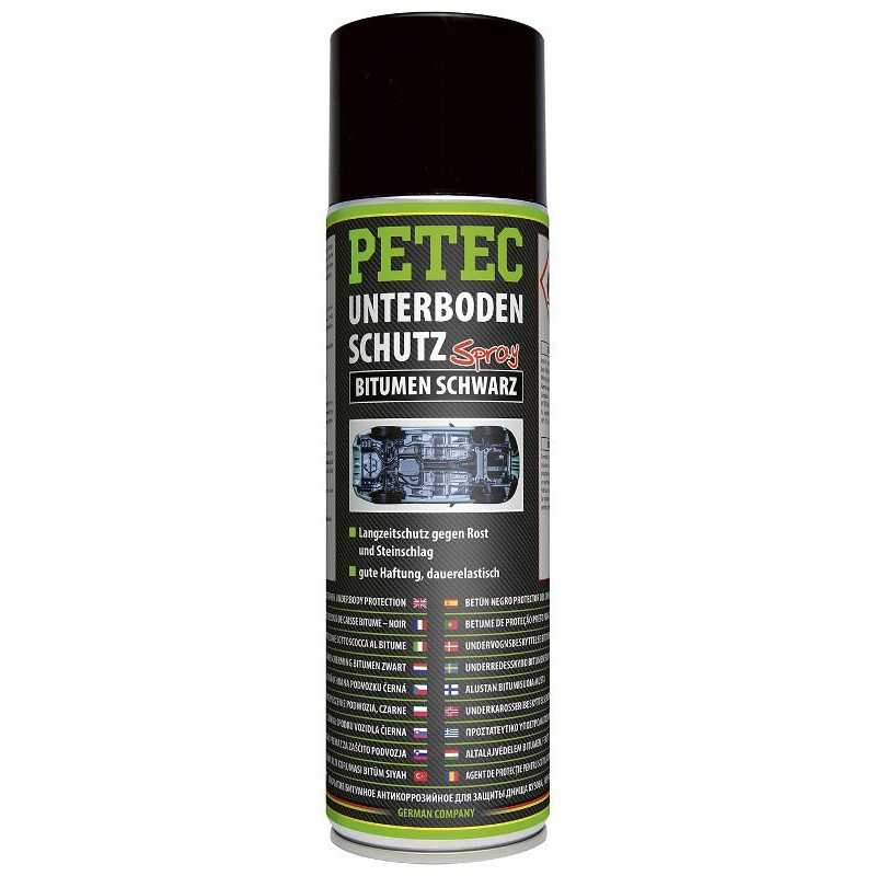 Levně PETEC 73150 Bitumenová hmota na spodek automobilů, 500 ml sprej 2801000073150