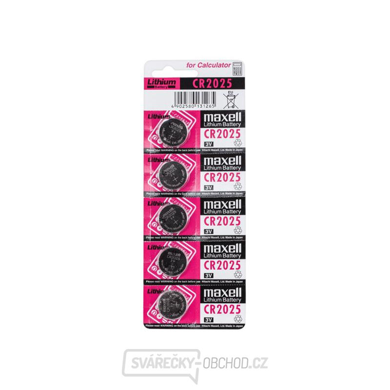 Baterie CR2025 MAXELL lithiová  5ks / blistr