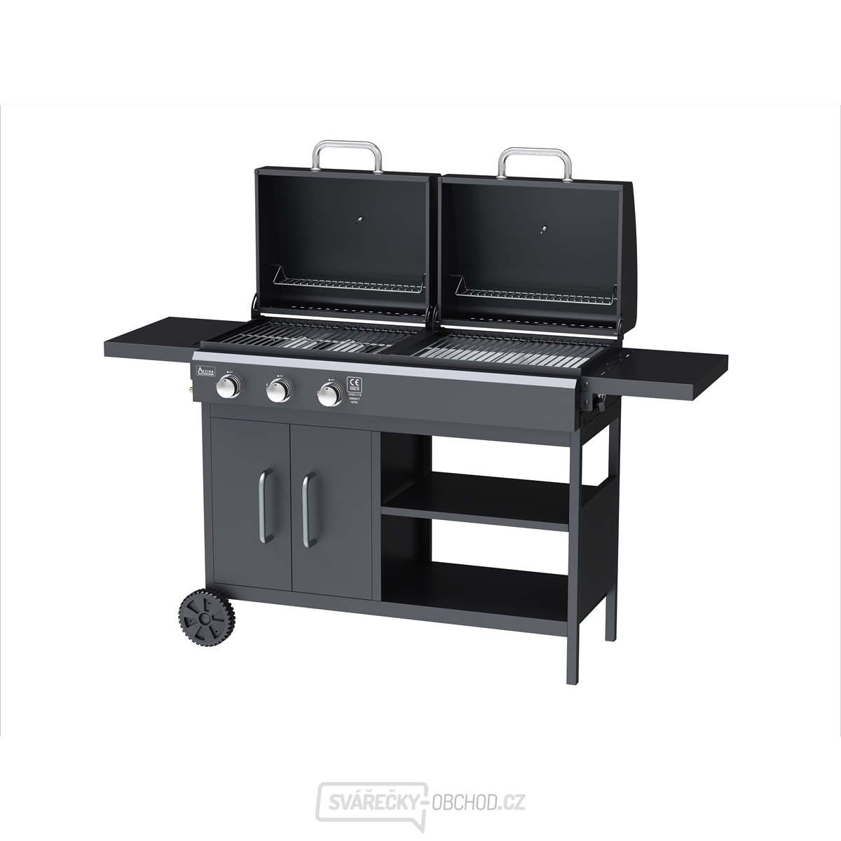 Activa Combo III hybridní gril Activa na plyn i dřevěné uhlí gallery main image
