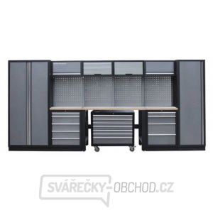 Sestava dílenského nábytku Procarosa PROFI XL-7W Pracovní deska:: dřevěná Sestava dílenského nábytku Procarosa PROFI XL-7W Pracovní deska:: dřevěná gallery main image