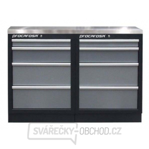 Sestava dílenských skříněk Procarosa PROFI TGC-130404 Pracovní deska:: nerezová Sestava dílenských skříněk Procarosa PROFI TGC-130404 Pracovní deska:: nerezová gallery main image