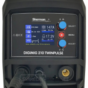 Sherman DIGIMIG 210 TWINPULSE + Hořák 3m+ Kabely 2m + Drát + Sprej + Kukla + Vozík + Ventil + Lahev CO2 PLNÁ Náhled