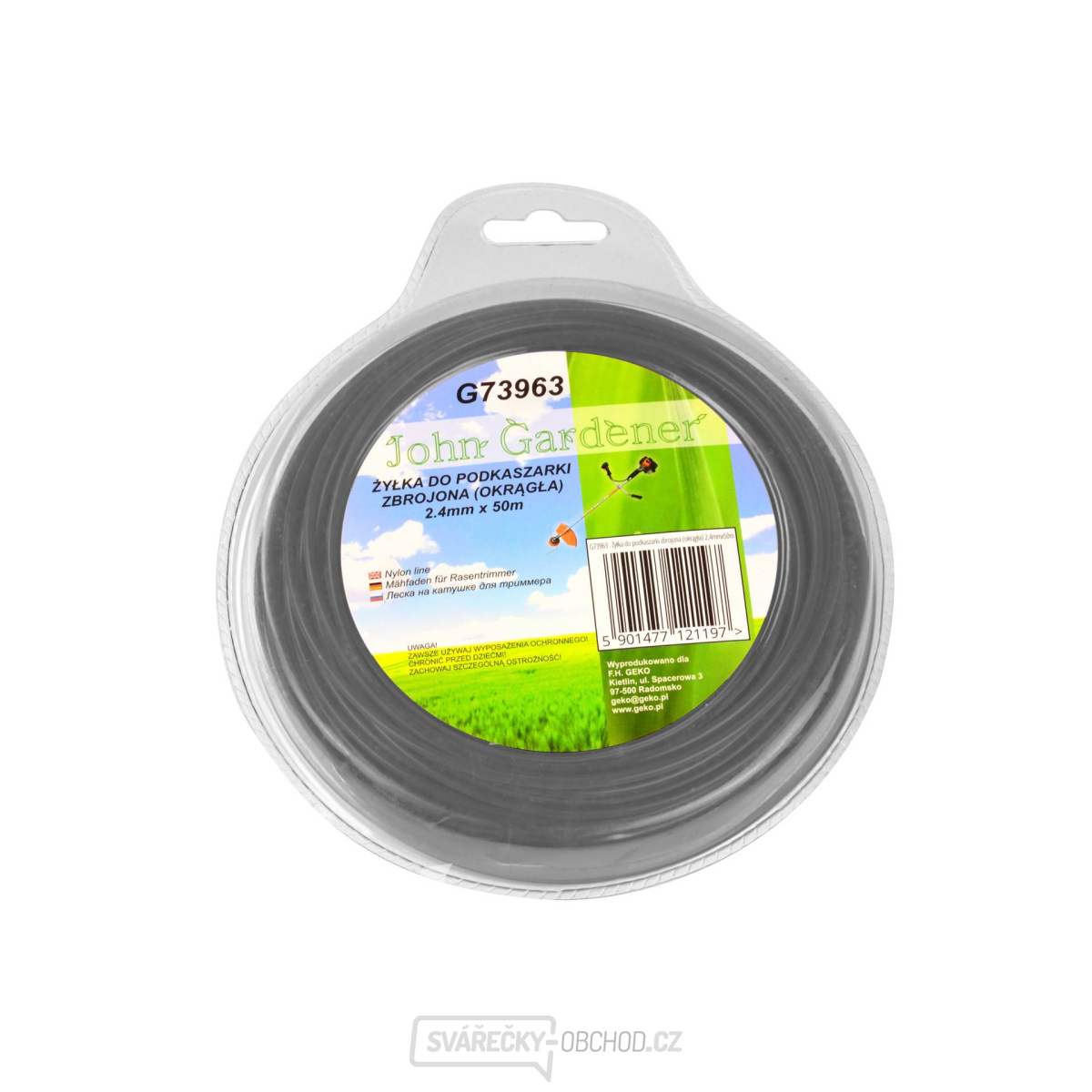 Geko Žací struna pr. 2,4 mm, délka 50m, kulatý průřez