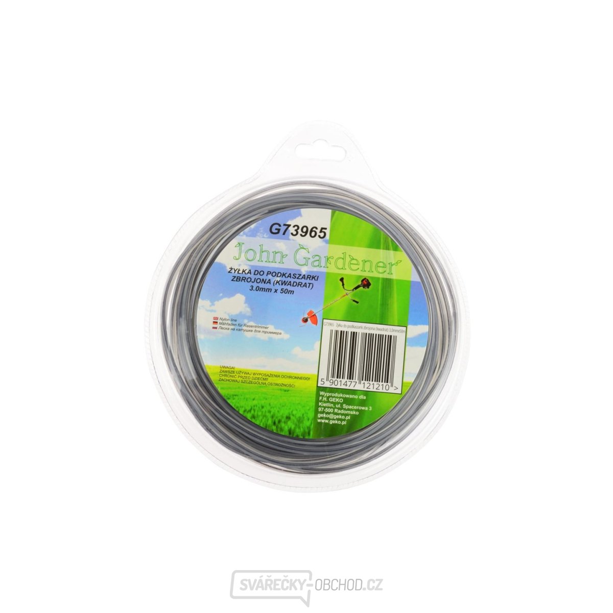 Geko Žací struna pr. 3,0 mm, délka 50m, čtvercový průřez