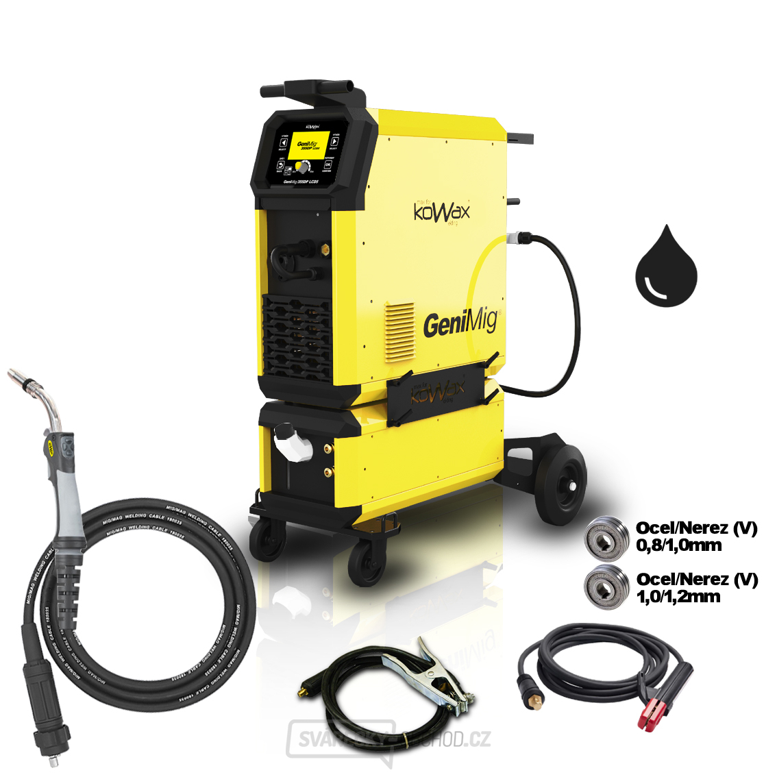 KOWAX GeniMig®355DP LCD5 + Kabely + Vodní chlazení
