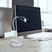 Solight LED stmívatelná lampička 2v1, podstavec i klip, 5W 4000K, 3 barevné kryty náhled