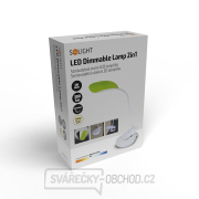 Solight LED stmívatelná lampička 2v1, podstavec i klip, 5W 4000K, 3 barevné kryty náhled
