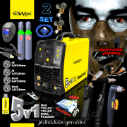 KOWAX GeniWeld®5v1 200 + kukla PANTER + redukční ventil CO2 + redukční ventil Ar+CO2 + tlak.lahev CO2 8l  Náhled