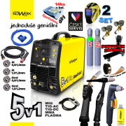 KOWAX GeniWeld®5v1 200 + kukla PANTER + redukční ventil CO2 + redukční ventil Ar+CO2 + plná tlak.lahev CO2 8l  Náhled