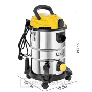 Průmyslový vysavač na mokré i suché vysávání 25 l se zásuvkou + příslušenství (1) náhled