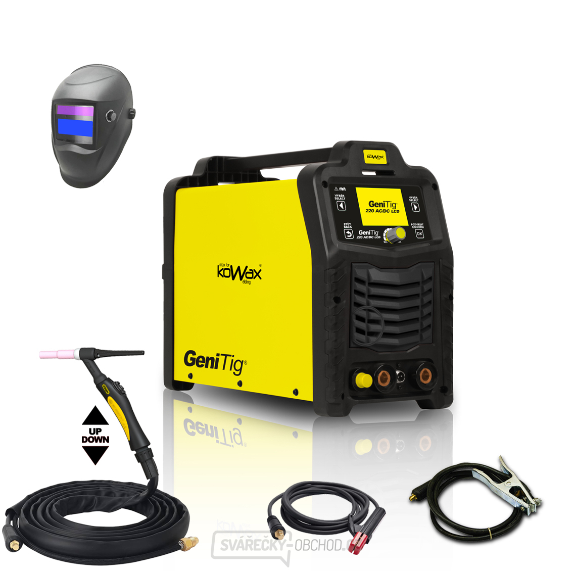 KOWAX GeniTig® 220AC/DC LCD + Hořák + Kabely