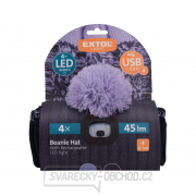 Čepice s čelovkou 4x45lm, USB nabíjení, tmavě modrá/fialová s bambulí, univerzální velikost Čepice s čelovkou 4x45lm, USB nabíjení, tmavě modrá/fialová s bambulí, univerzální velikost náhled