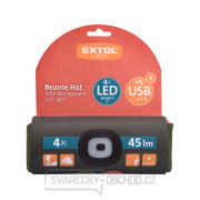 Čepice s čelovkou 4x45lm, USB nabíjení, fluorescentní oranžová/khaki zelená, oboustranná, univerzální velikost náhled