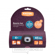 Čepice s čelovkou 4x45lm, USB nabíjení, fialová/černá, univerzální velikost náhled
