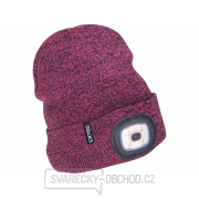 Čepice s čelovkou 4x45lm, USB nabíjení, fialová/černá, univerzální velikost Čepice s čelovkou 4x45lm, USB nabíjení, fialová/černá, univerzální velikost gallery main image
