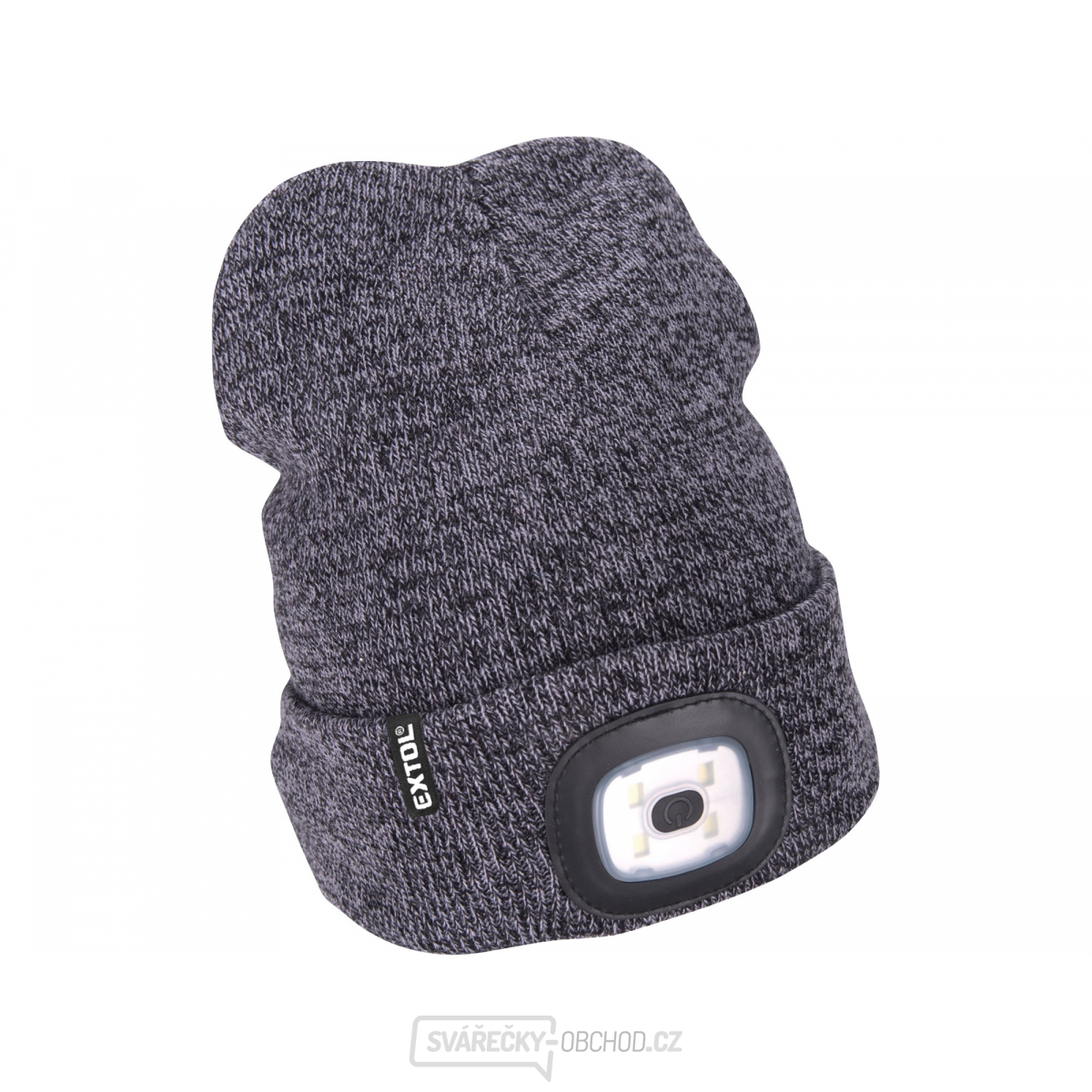 Čepice s čelovkou 4x45lm, USB nabíjení, šedá/černá, univerzální velikost