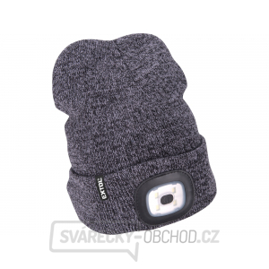 Čepice s čelovkou 4x45lm, USB nabíjení, šedá/černá, univerzální velikost Čepice s čelovkou 4x45lm, USB nabíjení, šedá/černá, univerzální velikost gallery main image