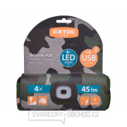 Čepice s čelovkou 4x45lm, USB nabíjení, maskovací, univerzální velikost Čepice s čelovkou 4x45lm, USB nabíjení, maskovací, univerzální velikost náhled