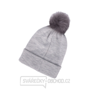 Čepice s čelovkou 4x45lm, USB nabíjení, světle šedá s bambulí, univerzální velikost Náhled