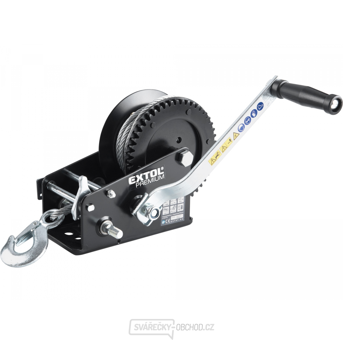 Naviják lanový s klikou, do 1350kg/10m lanko