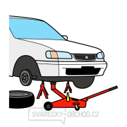 Zvedák hydraulický pojezdový, 2t, zdvih 135-335mm Náhled