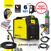 KOWAX GeniTig® 220AC/DC LCD+hořák T26A 4m+kab. 3m+hadice+kukla+Ventil+ plná Lahev AR + Podvozek Náhled