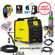 KOWAX GeniTig® 220AC/DC LCD+hořák T26A 4m+kab. 3m+hadice+kukla+Ventil+ plná Lahev AR + Podvozek Náhled