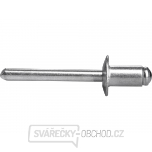 Nýty trhací hliníkové sada 250ks, O 6,4x9,6mm plochá hlava Nýty trhací hliníkové sada 250ks, O 6,4x9,6mm plochá hlava gallery main image