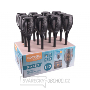 Pochodeň LED s plamenem, 58cm, solární nabíjení, 33 LED náhled