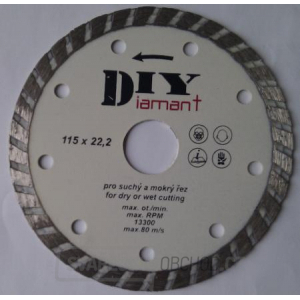 DIYT125 - Diamantový řezný kotouč DIY - TURBO