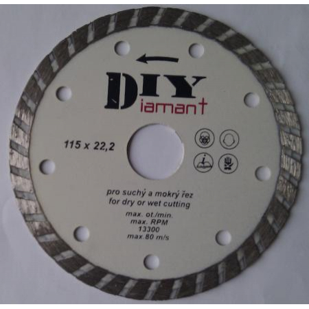 DIYT115 - Diamantový řezný kotouč DIY - TURBO