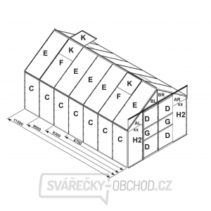 Náhradní prosklení pro skleník VITAVIA URANUS 9900 PC 6 mm LG2542