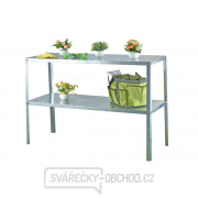 Ocelový regál LANITPLAST 115x40 cm dvoupolicový stříbrný GSD2 LG2640 Náhled