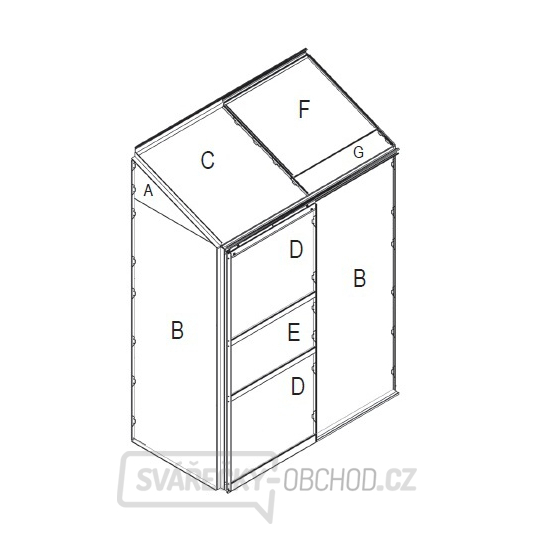 Náhradní prosklení pro skleník VITAVIA IDA 900 PC 4 mm LG3075