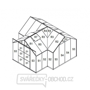 Náhradní prosklení pro skleník VITAVIA SIRIUS PC 4 mm LG3048