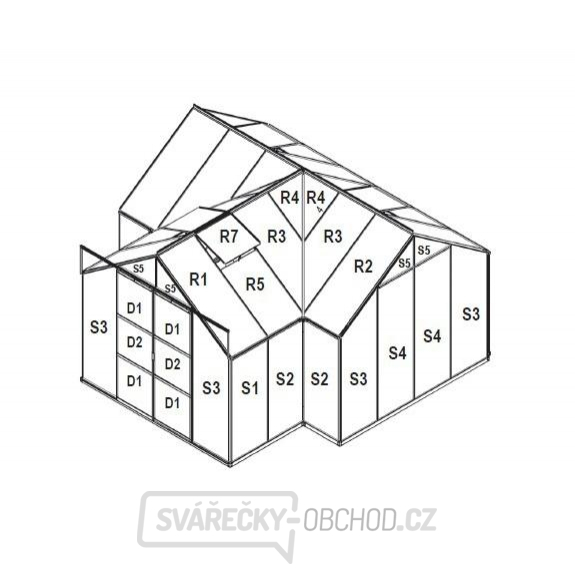 Náhradní prosklení pro skleník VITAVIA SIRIUS PC 6 mm LG3049