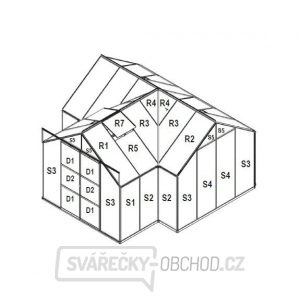 Náhradní prosklení pro skleník VITAVIA SIRIUS PC 6 mm LG3049