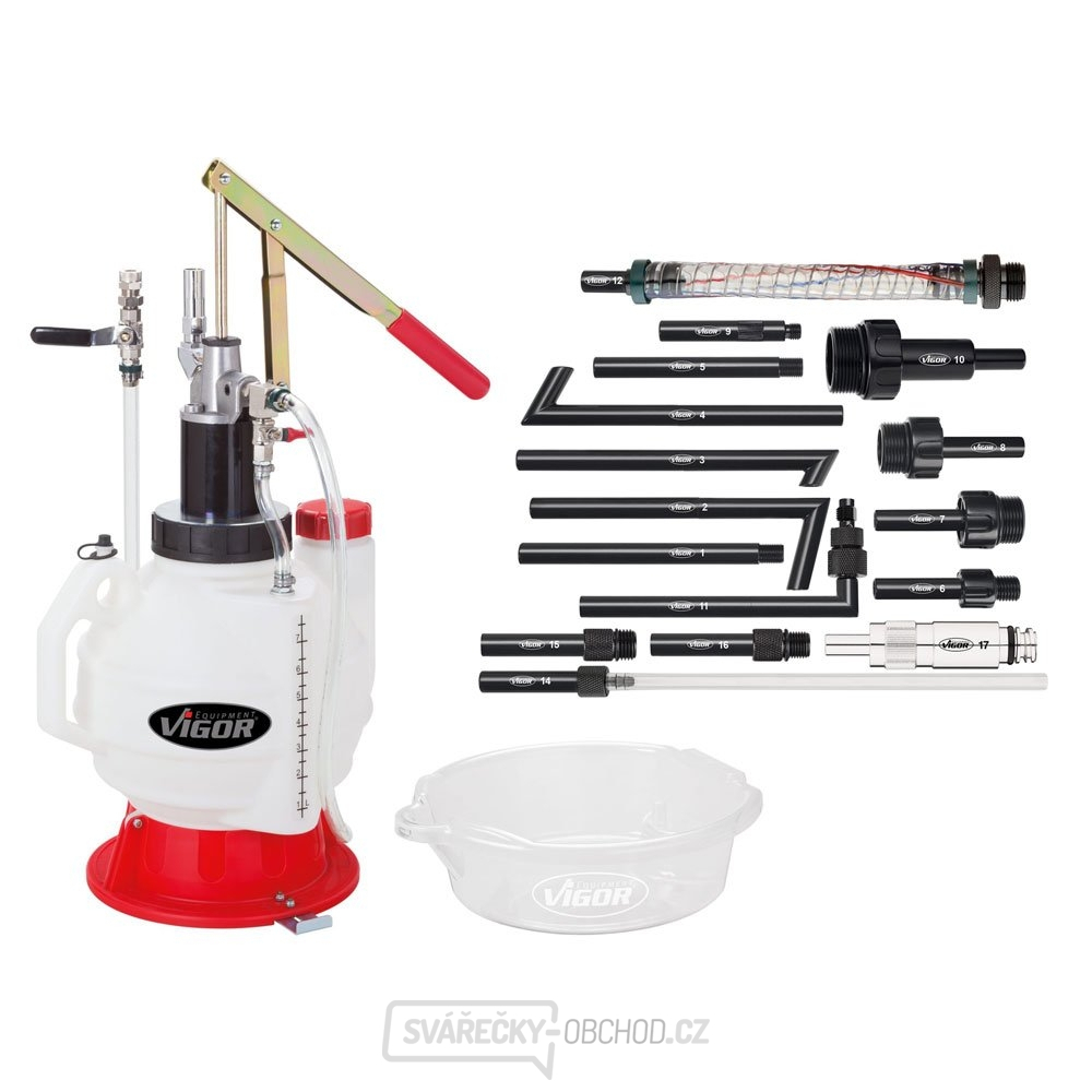 Plnička olejů se sadou adaptérů VIGOR V4385N
