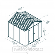 Palram Rubicon 8 x 8 antracit heavy duty prostorný zahradní domek Náhled