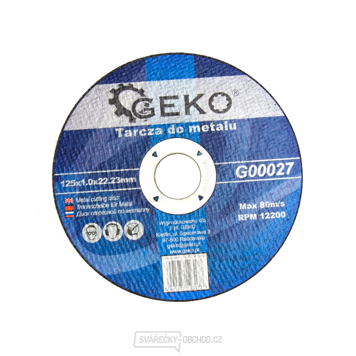 Geko řezný kotouč na kov 125x1,0x22,23mm