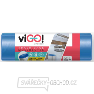 viGO! Pytle do odpadkových košů HDPE 60l/28 ks 58x67cm - modré gallery main image